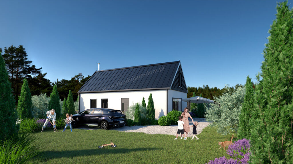 Mały prosty dom 70m2 bez pozwolenia na budowę – tani w budowie w 2025 roku