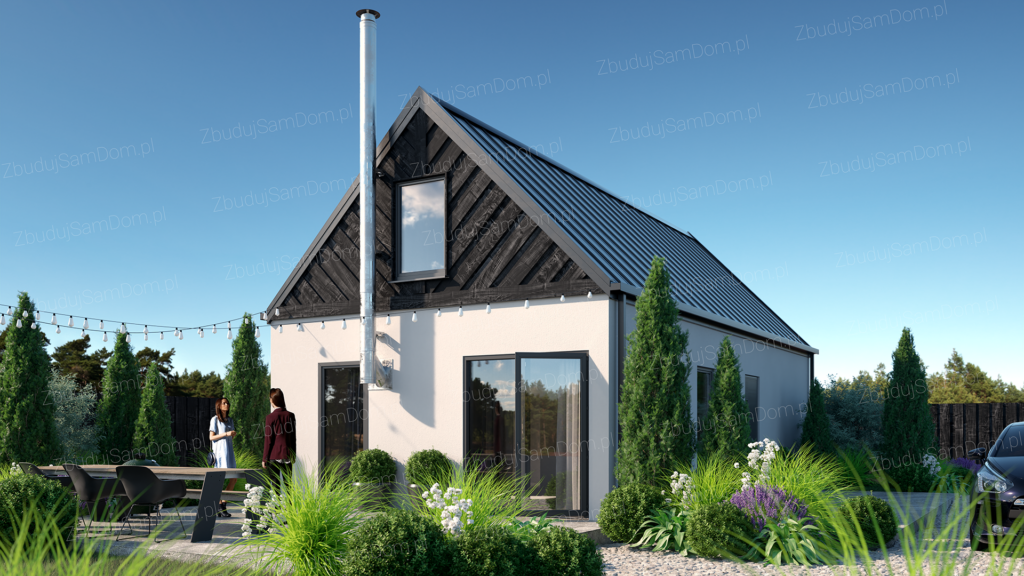 Polski ład 70m2 projekt murowany bez pozwolenia