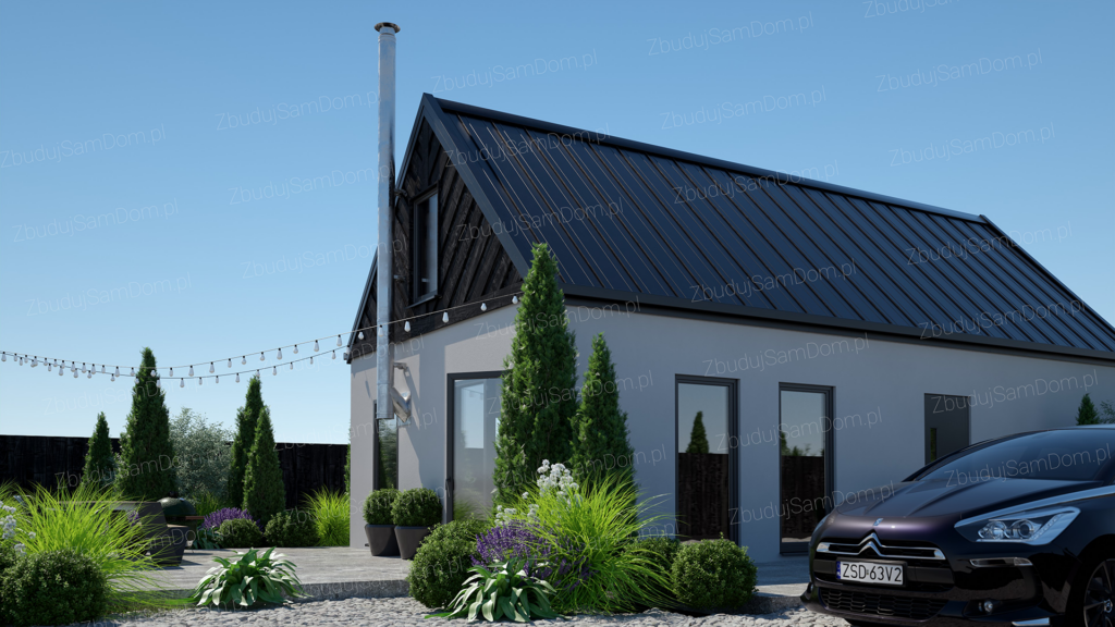 Polski ład 70m2 projekt szkieletowy bez pozwolenia