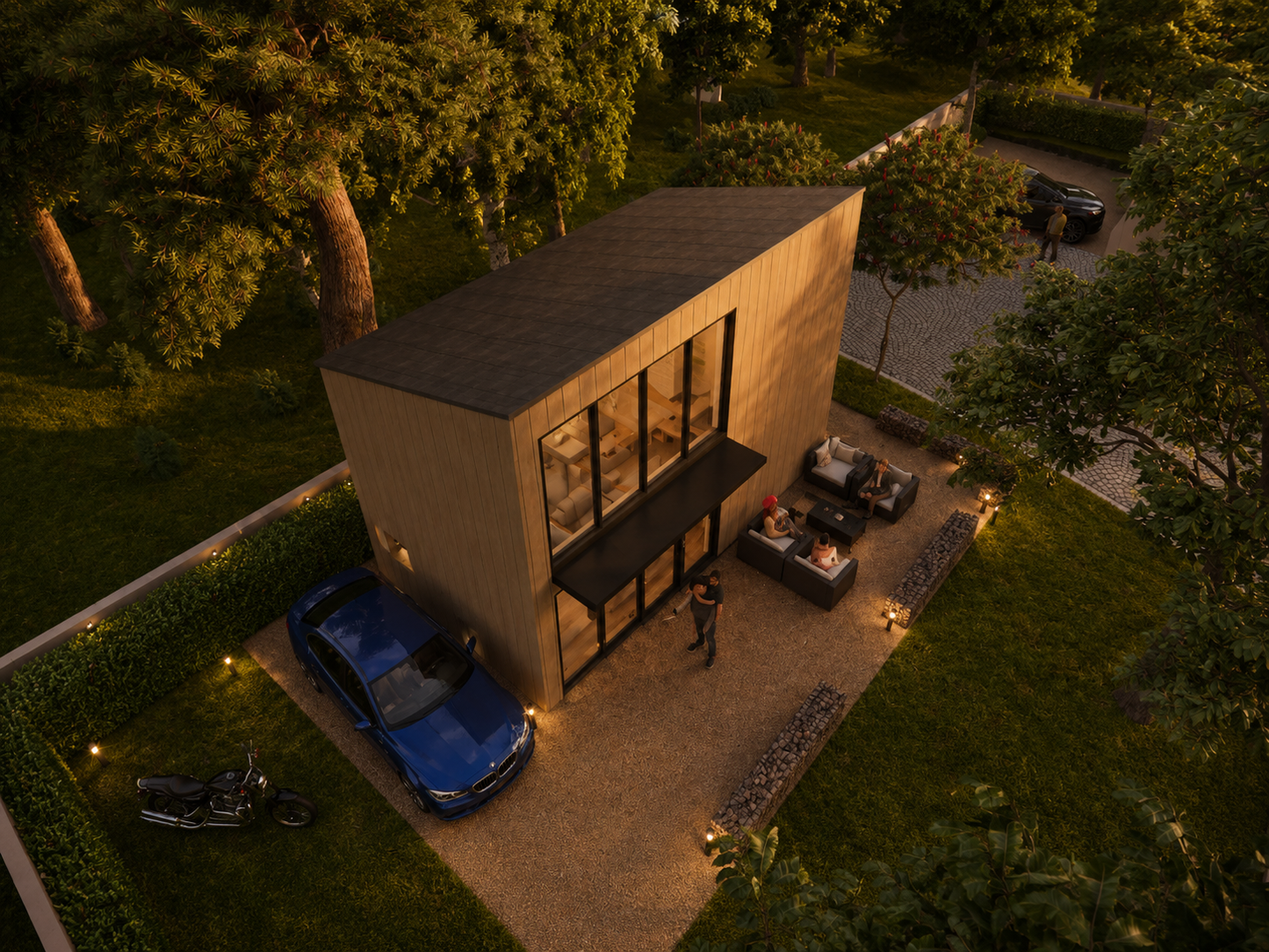Domek z płaskim dachem – Projekt 35m2