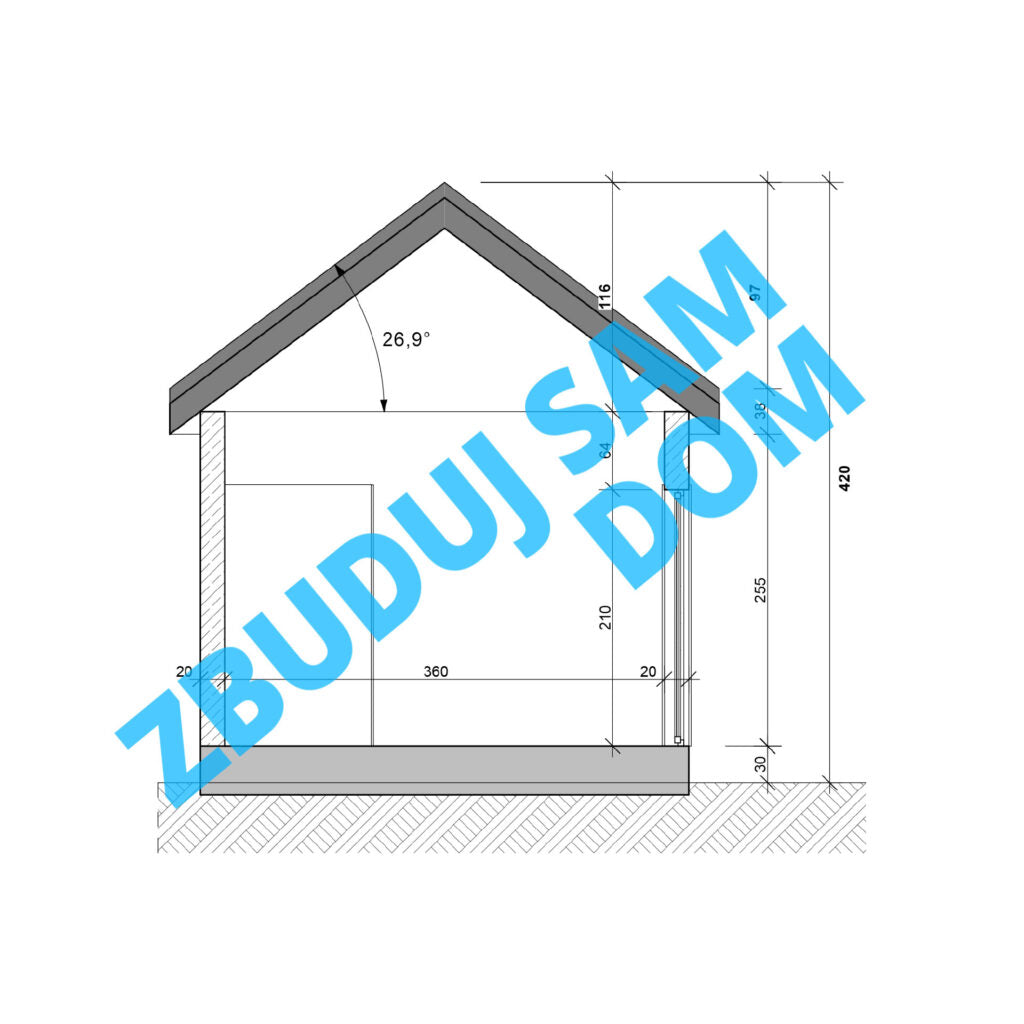 Projekt domu bez pozwolenia 35m2