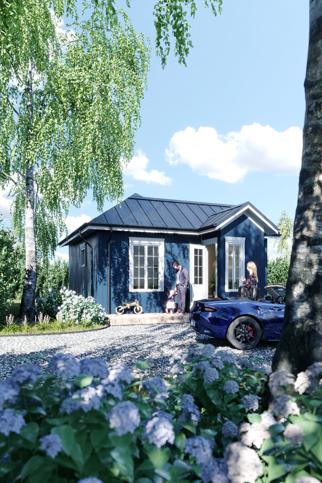 Budowa dachu dwuspadowego na domku 35 m² na działce ROD.