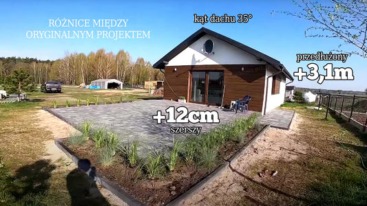 Najtańszy dom 100m2 parterowy – projekt domu 82m2 z trzema sypialniami