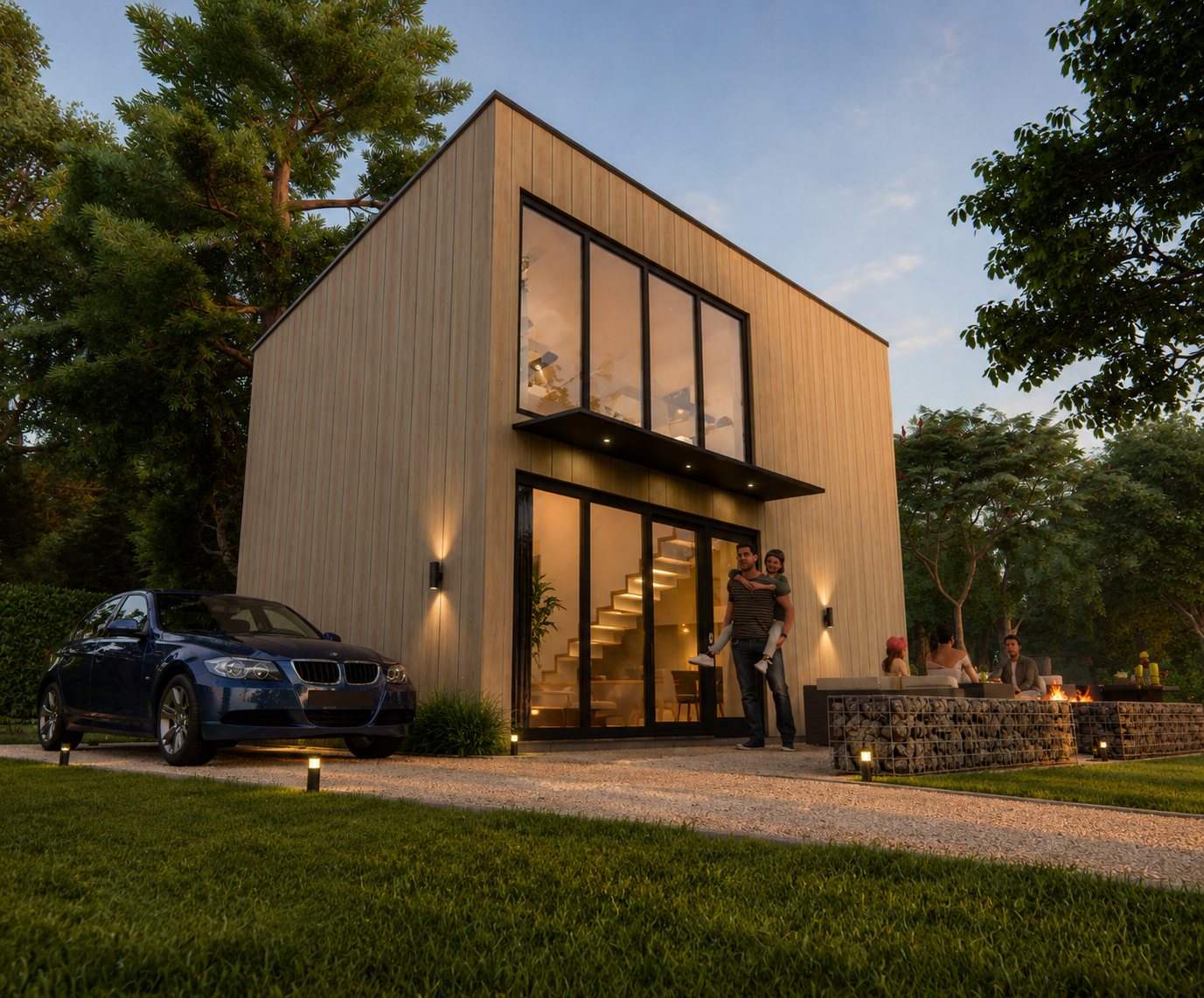 Domek z płaskim dachem – Projekt 35m2