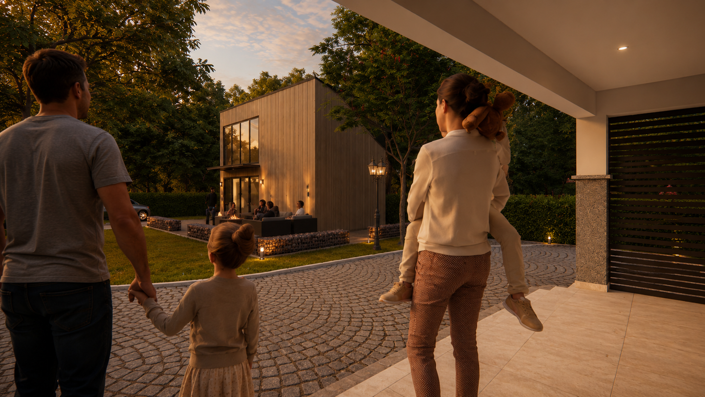Domek z płaskim dachem – Projekt 35m2