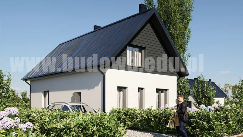 Projekt domu z poddaszem 114m2 murowany