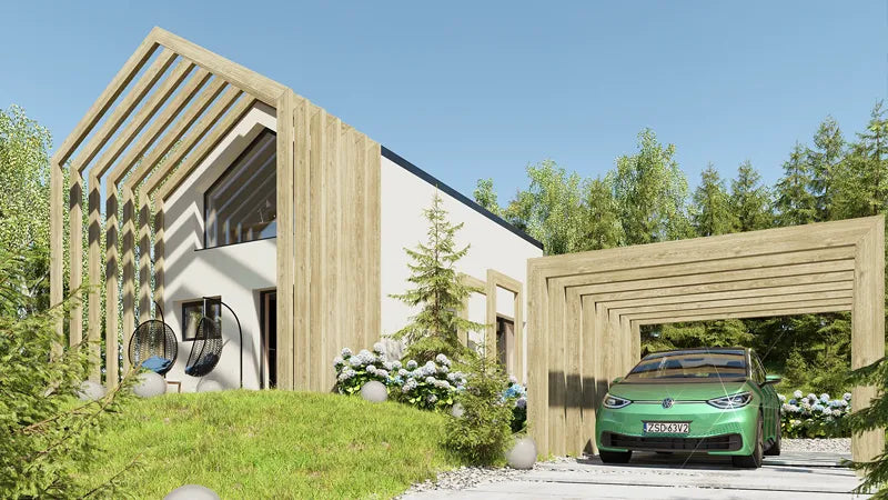 Dom na wąską działkę z piwnicą, projekt idealny na małe działki